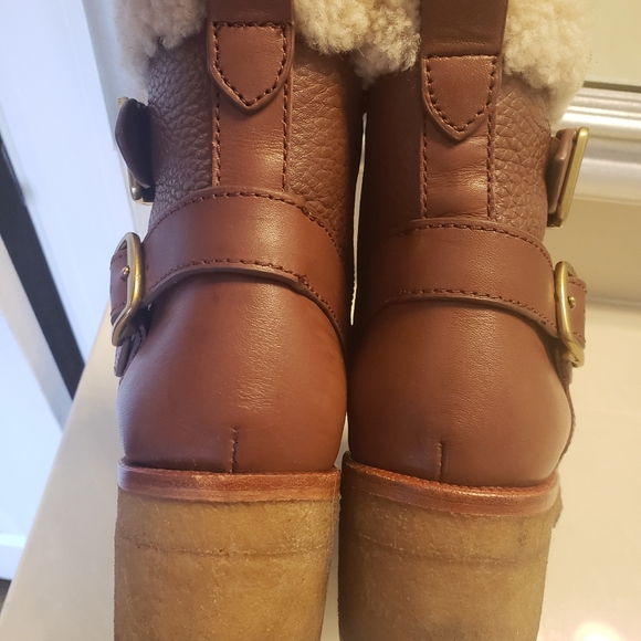 Coach Preston Leather and Sherling Booties 9.5 - Picture 6 of 16